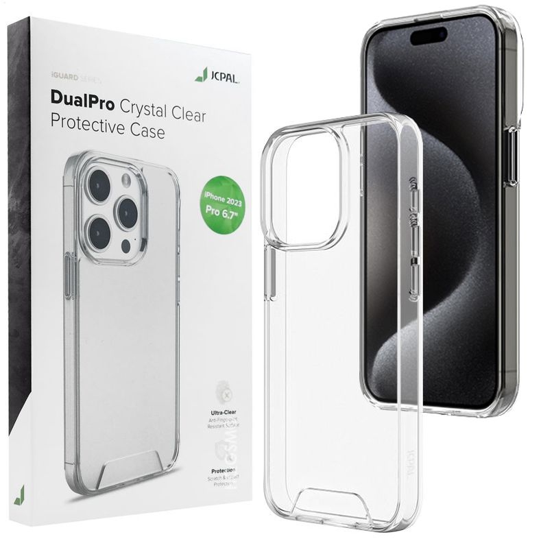 Etui JCPAL DualPro Case | Crystal Clear do Apple iPhone 15 Pro Max