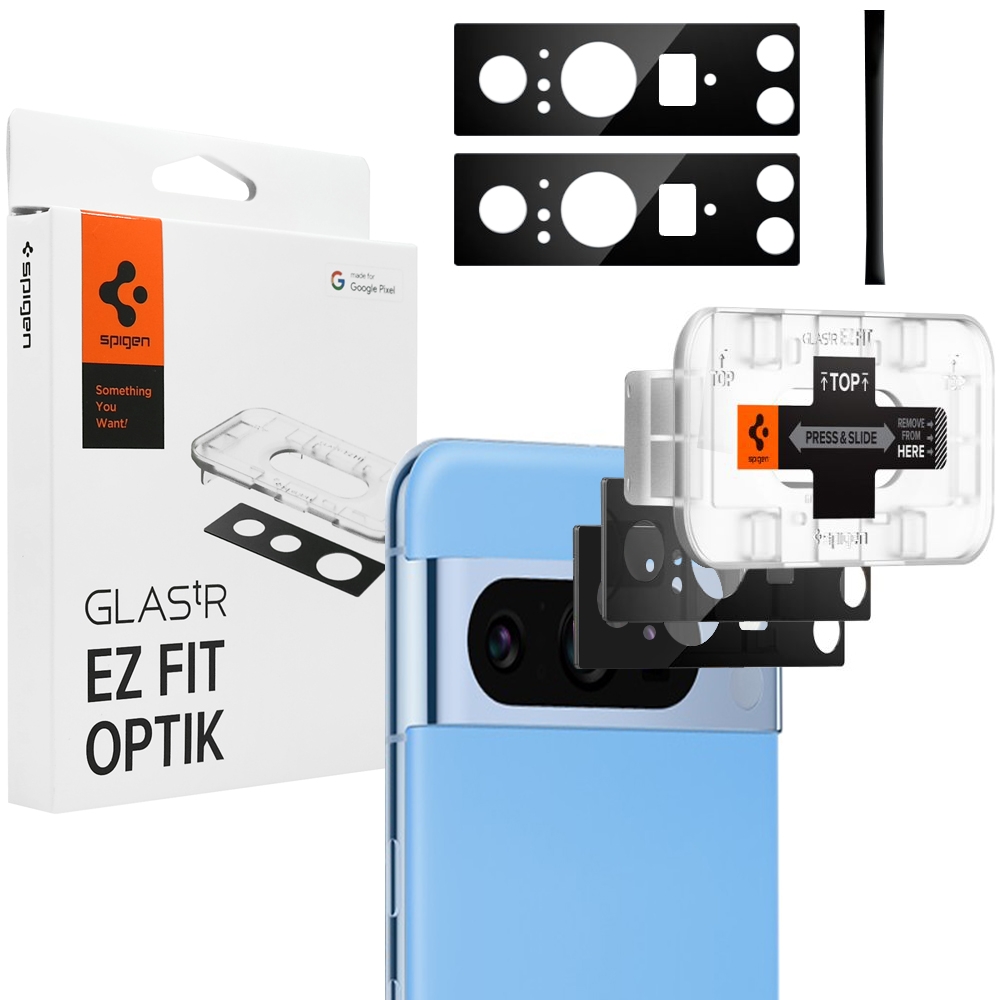 SPIGEN EZ Fit OPTIK | 2x Osłona Szkło na Aparat do Google Pixel 8 Pro