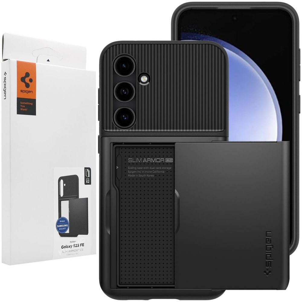 Pancerne Etui SPIGEN Slim Armor CS | Black do Samsung Galaxy S23 FE