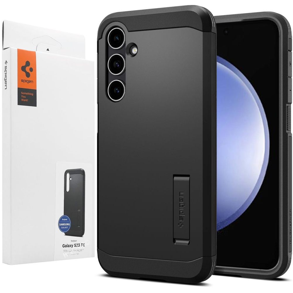 Pancerne Etui SPIGEN Tough Armor | Black do Samsung Galaxy S23 FE