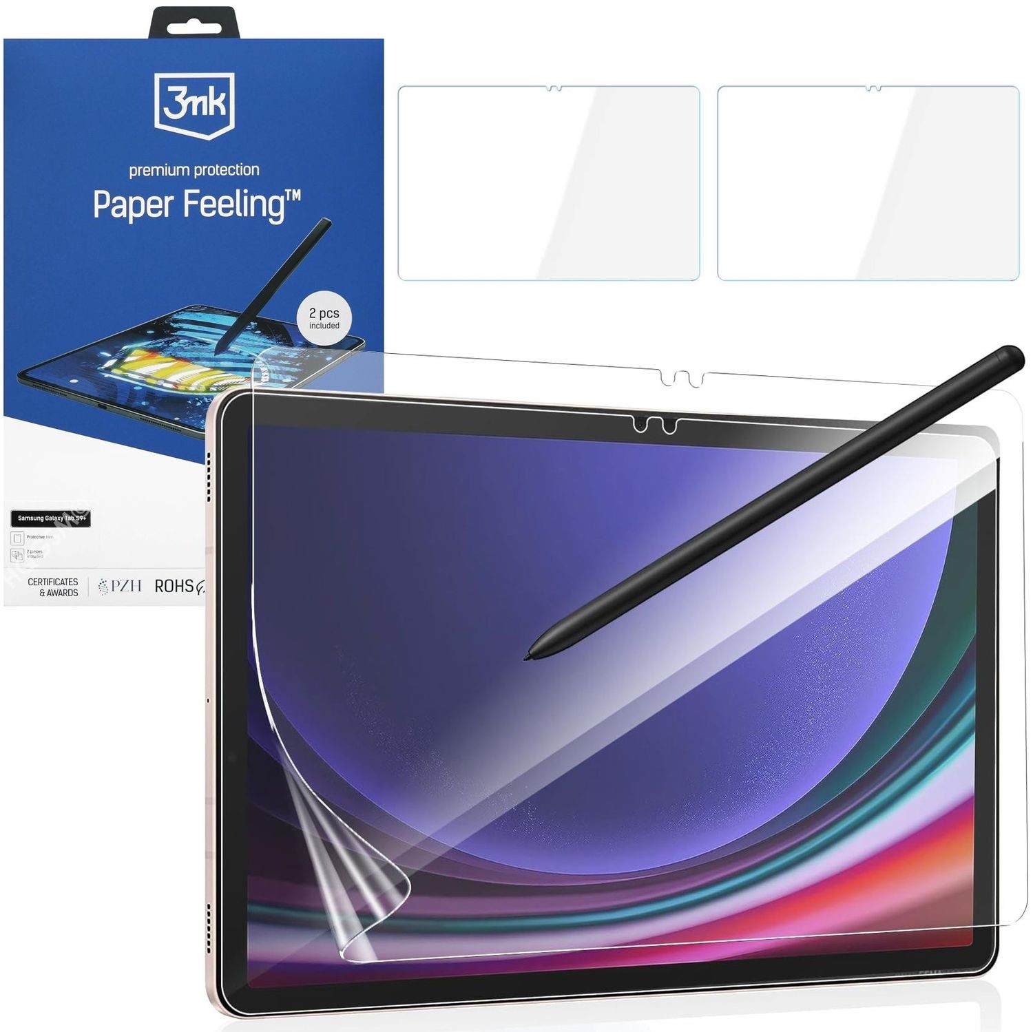 2x 3mk Paper Feeling | Matowa Folia Paper-like do Samsung Galaxy Tab S9+ Plus 12.4&#8243;