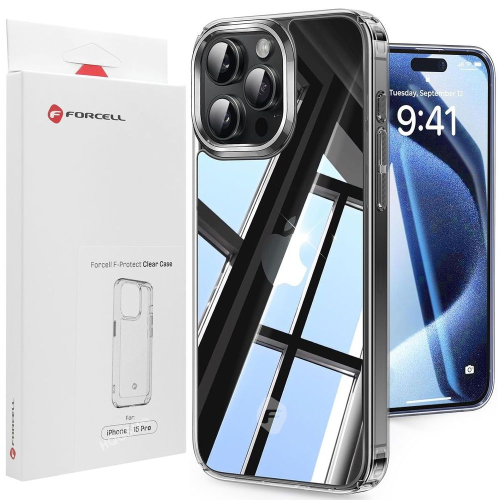 Etui Forcell Clear Hybrid Case | Clear do Apple iPhone 15 Pro |