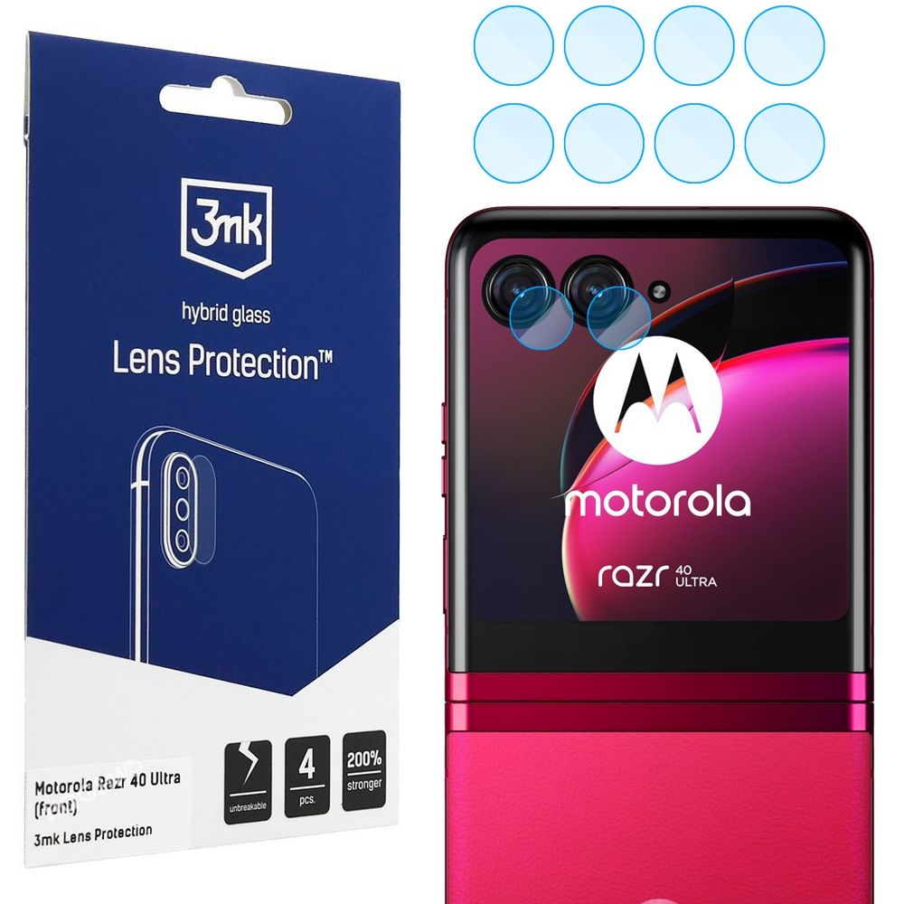 4x 3mk Lens Protection | Szkło Ochronne na Obiektyw Aparat do Motorola Razr 40 Ultra