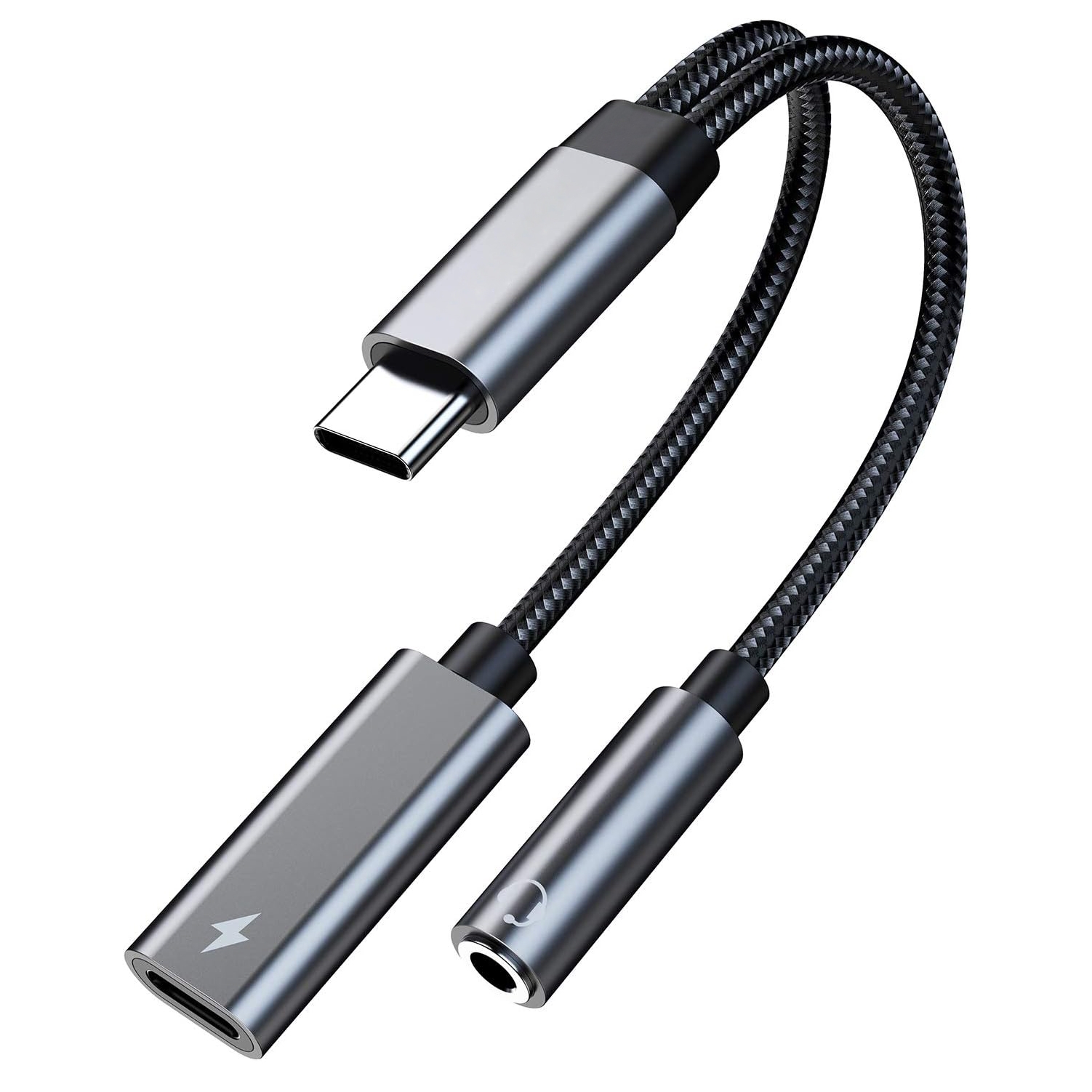 Adapter Audio USB-C Jack 3.5mm Ładowanie 60W PD