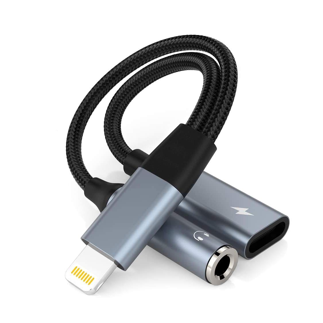 Adapter Audio Apple Lightning na Jack 3.5mm + Lightning Ładowanie
