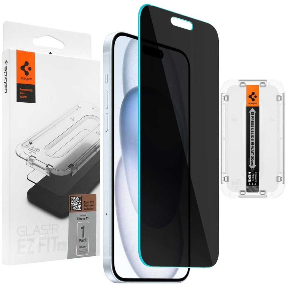 Szkło Prywatyzujące SPIGEN SPIGEN EZ Fit PRIVACY do Apple iPhone 16 / 15