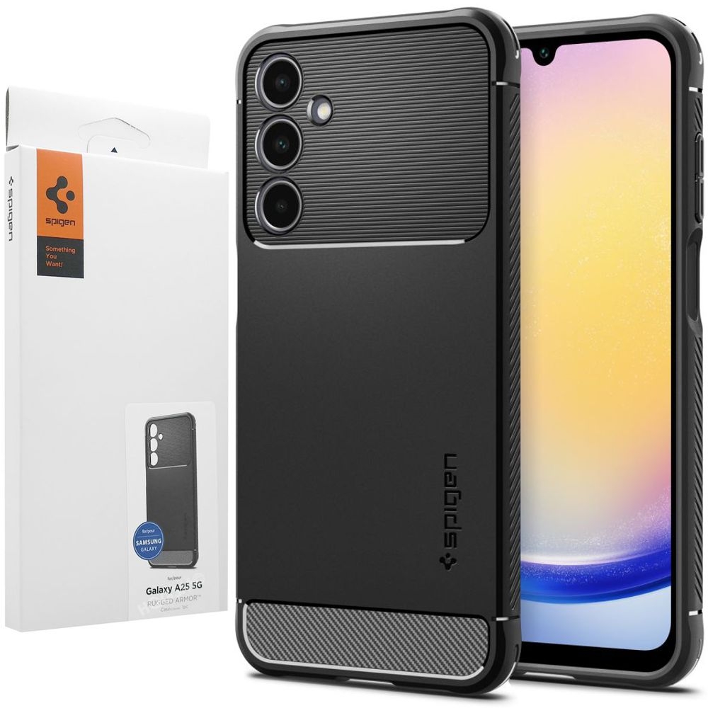 Etui SPIGEN Rugged Armor | Black do Samsung Galaxy A25 5G