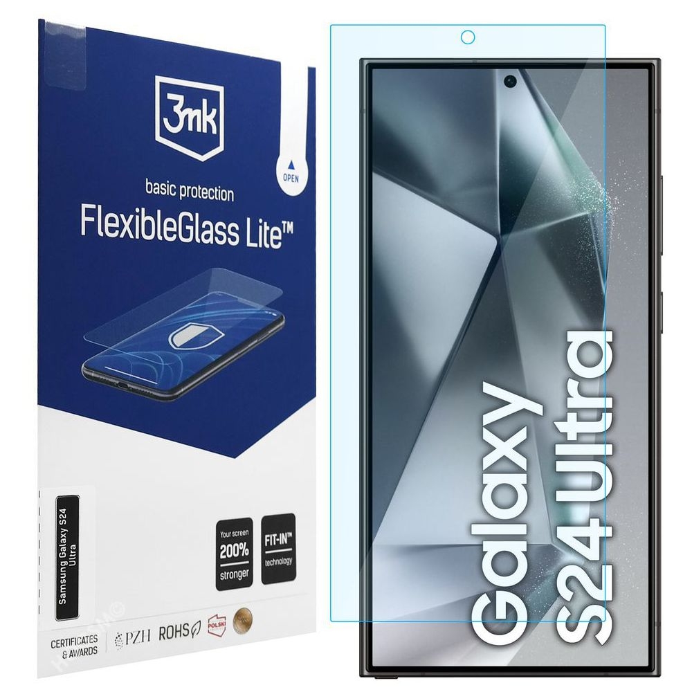 3mk Flexible Glass Lite | Nietłukące Szkło Hybrydowe do Samsung Galaxy S24 Ultra