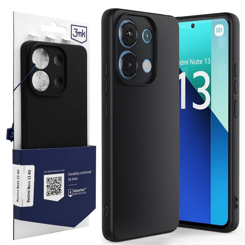 Cienkie Etui 3mk Matt Case | Black do Xiaomi Redmi Note 13 4G