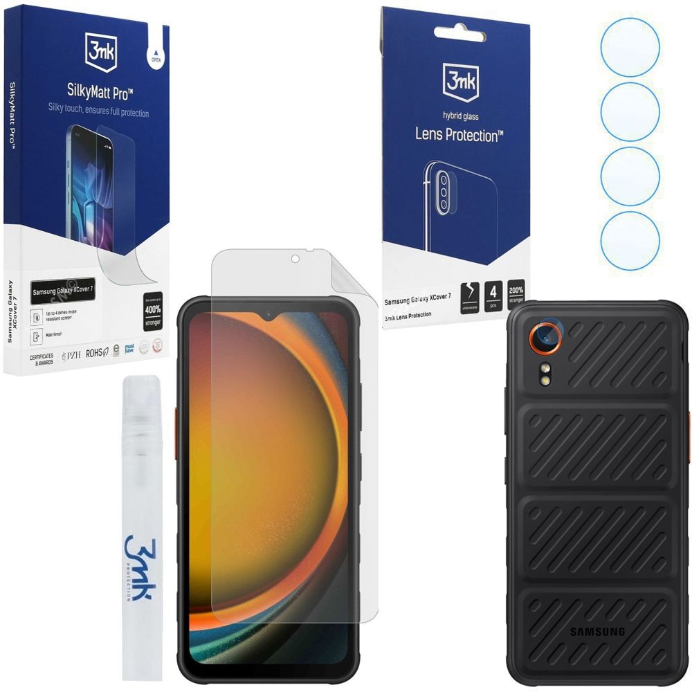 FOLIA Matowa 3mk SilkyMatt Pro + 4x APARAT Lens Protection do Samsung Galaxy XCover 7