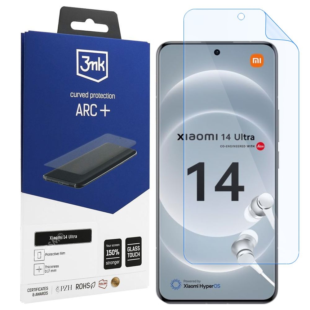 3mk Curved Protection ARC+ | Folia na Cały Ekran do Xiaomi 14 Ultra