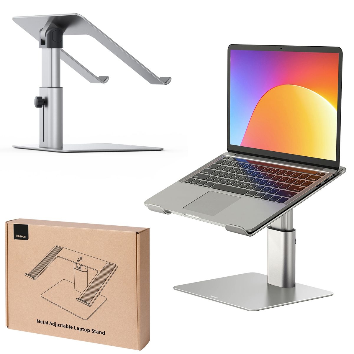 Baseus | Aluminiowy Regulowany Stojak Uchwyt Podstawka na Laptop i Tablet