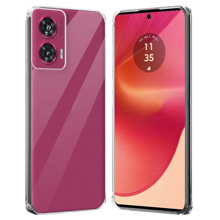 Cienkie Etui Feather Case | Bezbarwne | Clear do Motorola Edge 50 Fusion