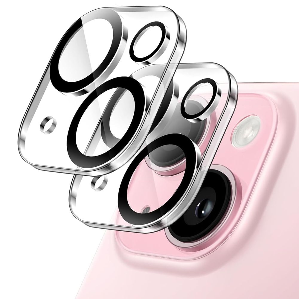2x Szkło Ochronne na Aparat Obiektyw | FULL COVER do Apple iPhone 15 / Plus