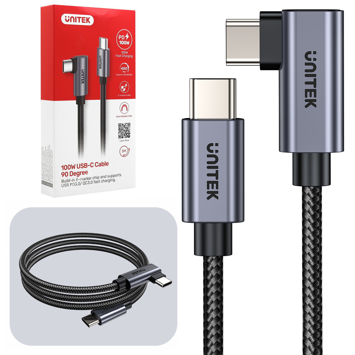 Unitek | Kabel USB-C Link 5m 100W do Meta Oculus Quest 3s/3/2/1 VR