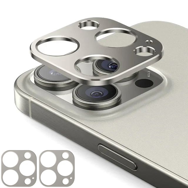 2x Aluminium Camera | Nakładka Osłona na Aparat do Apple iPhone 15 Pro / Pro Max