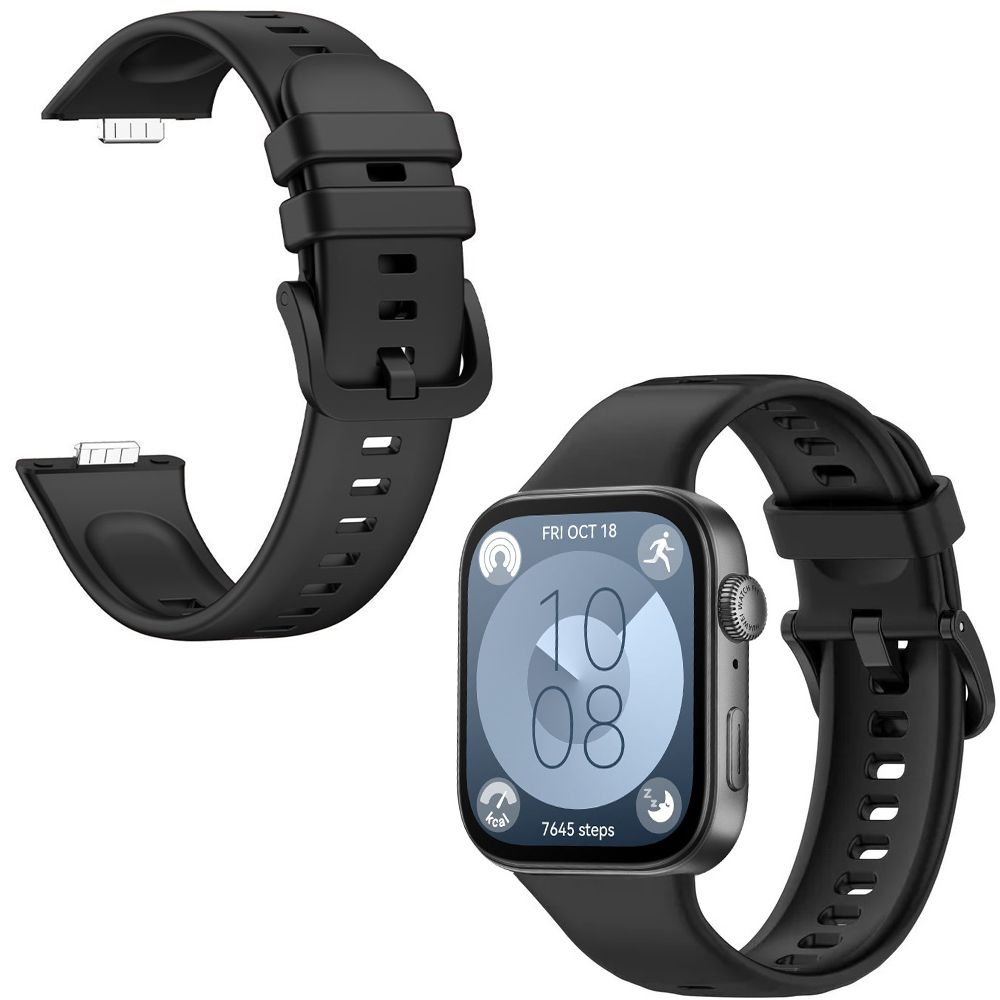 Pasek Silikonowy EASY Click | Czarny do Huawei Watch Fit 3