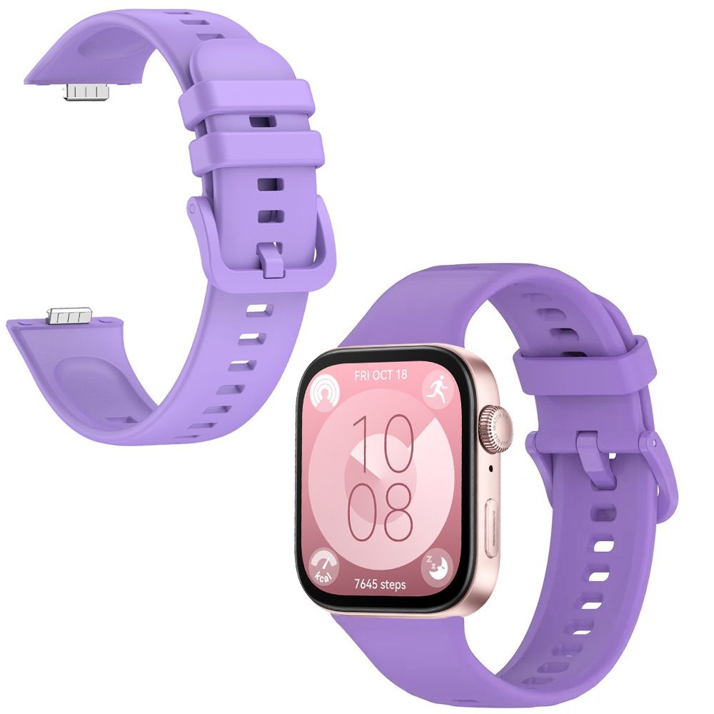 Pasek Silikonowy EASY Click | Fioletowy do Huawei Watch Fit 3