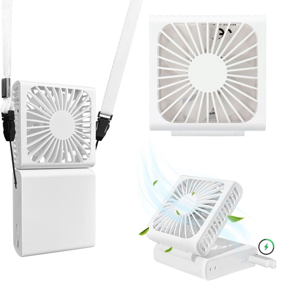Mini Przenośny Wiatrak Wentylator Kieszonkowy Składany | Biurkowy na Szyję