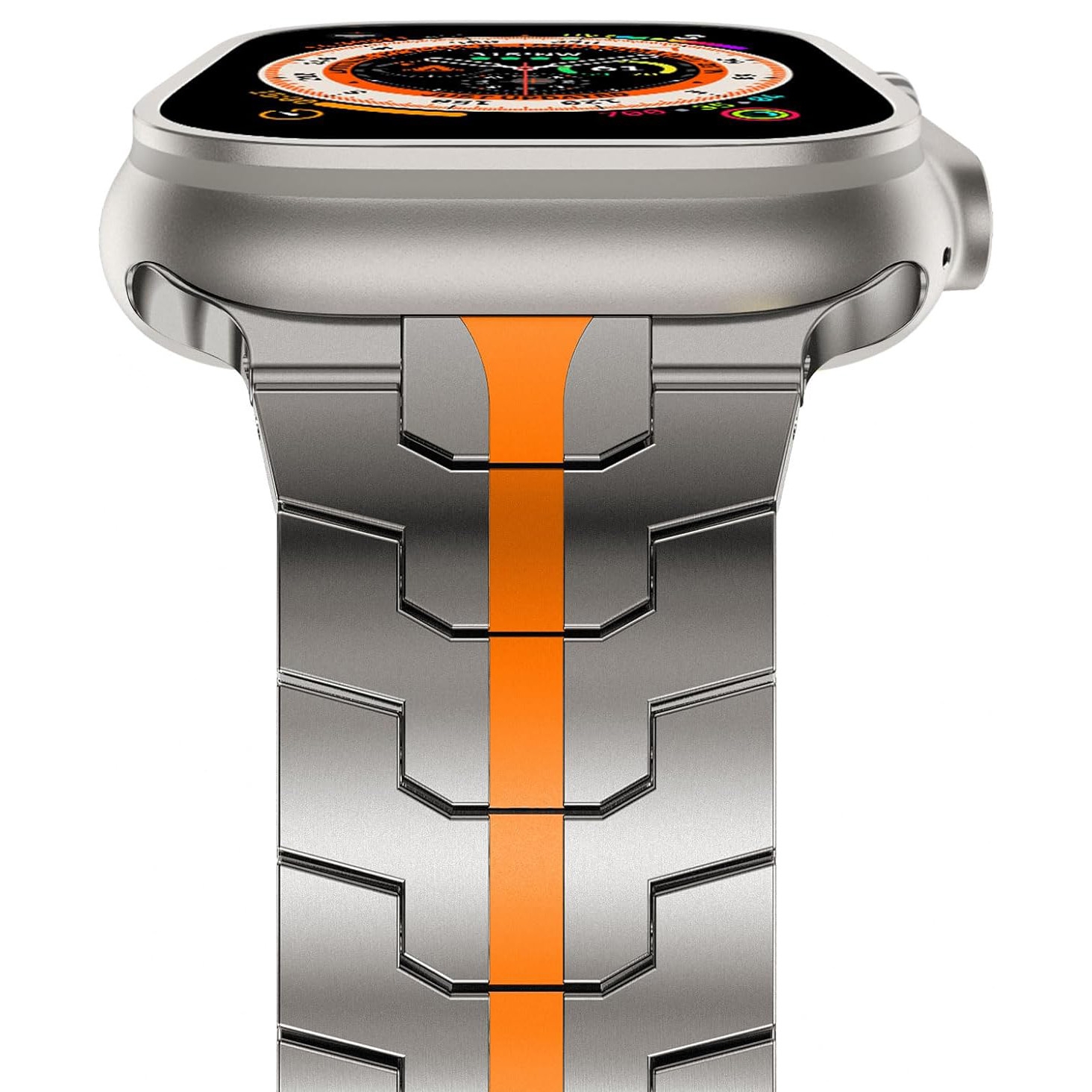 Bransoleta Stalowa Line Band | Titanium Orange do Apple Watch Ultra 1/2/3