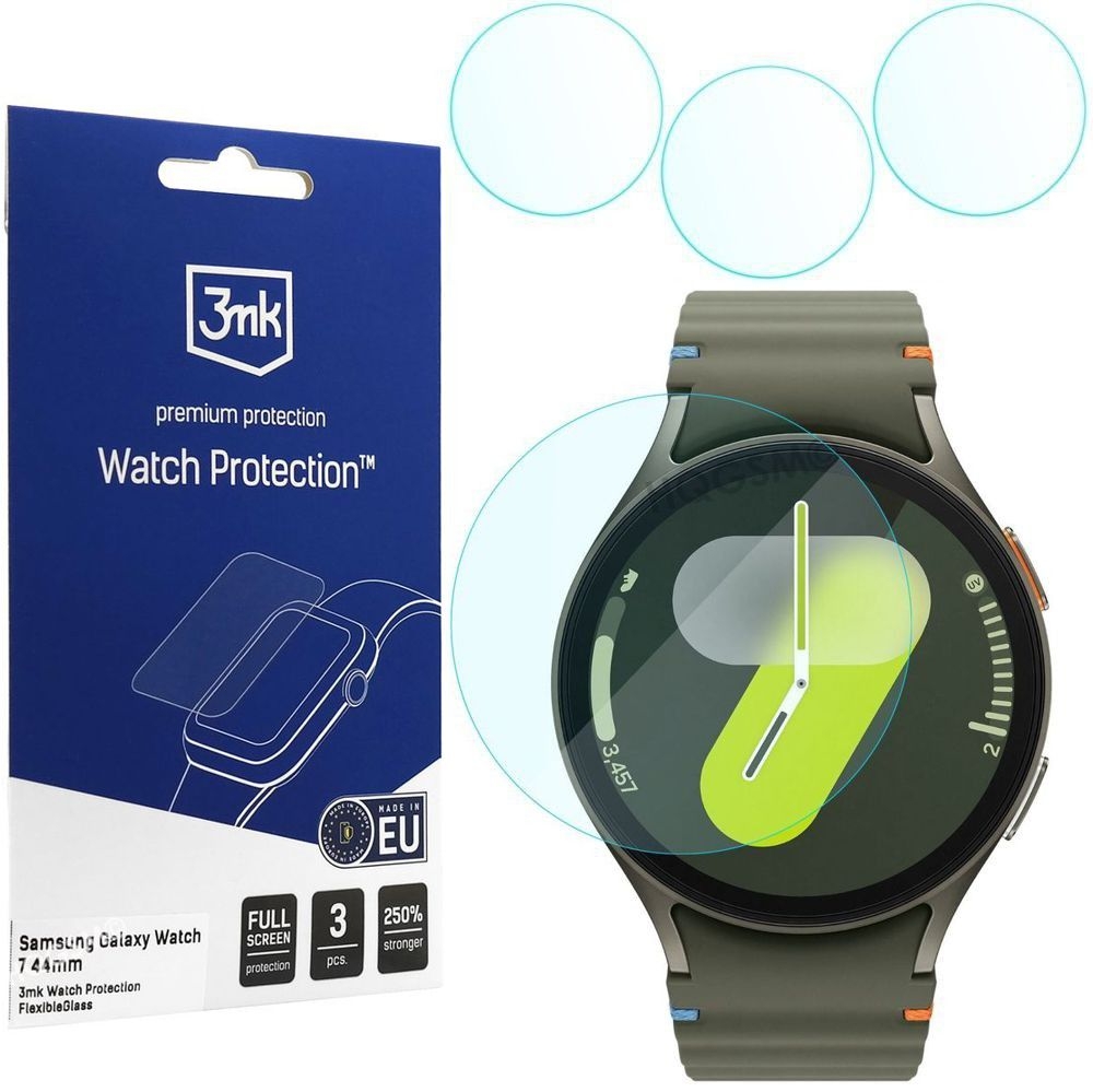 3x Szkło Hybrydowe 3mk Watch Protection do Samsung Galaxy Watch 7 44mm