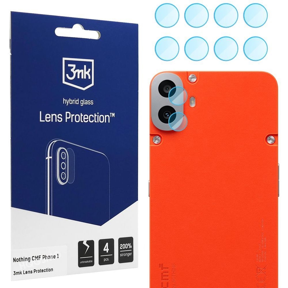 4x 3mk Lens Protection | Szkło Hybrydowe na Obiektyw Aparat do Nothing CMF Phone 1