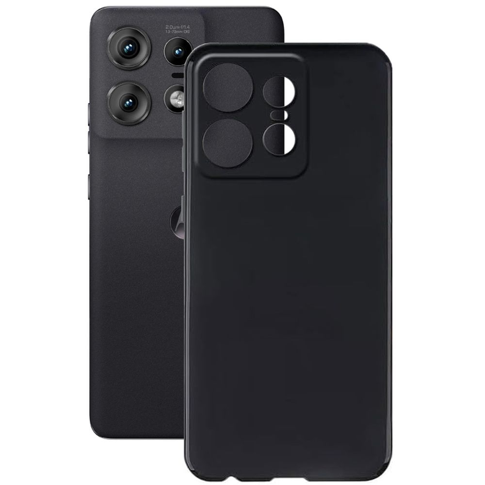 Cienkie Etui Matt Silicone Case | Czarne do Motorola Edge 50 Pro