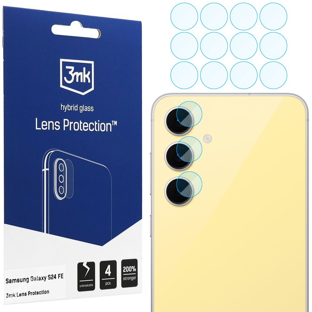 4x 3mk Lens Protection | Szkło Hybrydowe na Obiektyw Aparat do Samsung Galaxy S24 FE