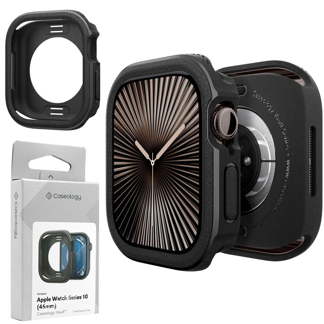 Etui SPIGEN Caseology Vault | Matte Black do Apple Watch 10 46mm