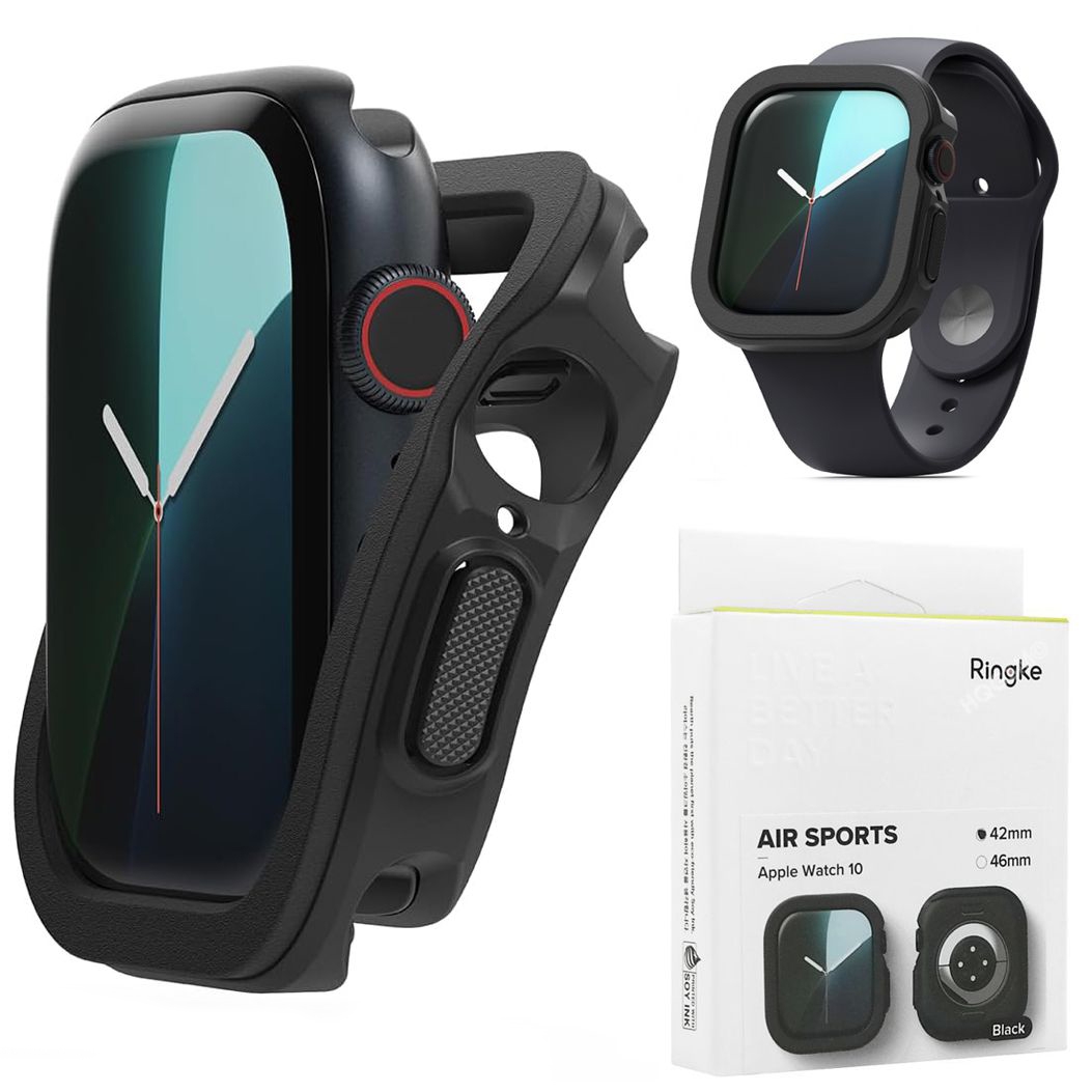 Etui RINGKE Air Sports | Czarne do Apple Watch 10 42mm
