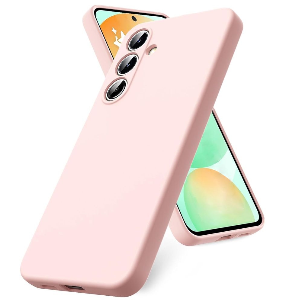 Cienkie Etui Matt Silicone Case | Pudrowy Róż do Samsung Galaxy S24 FE