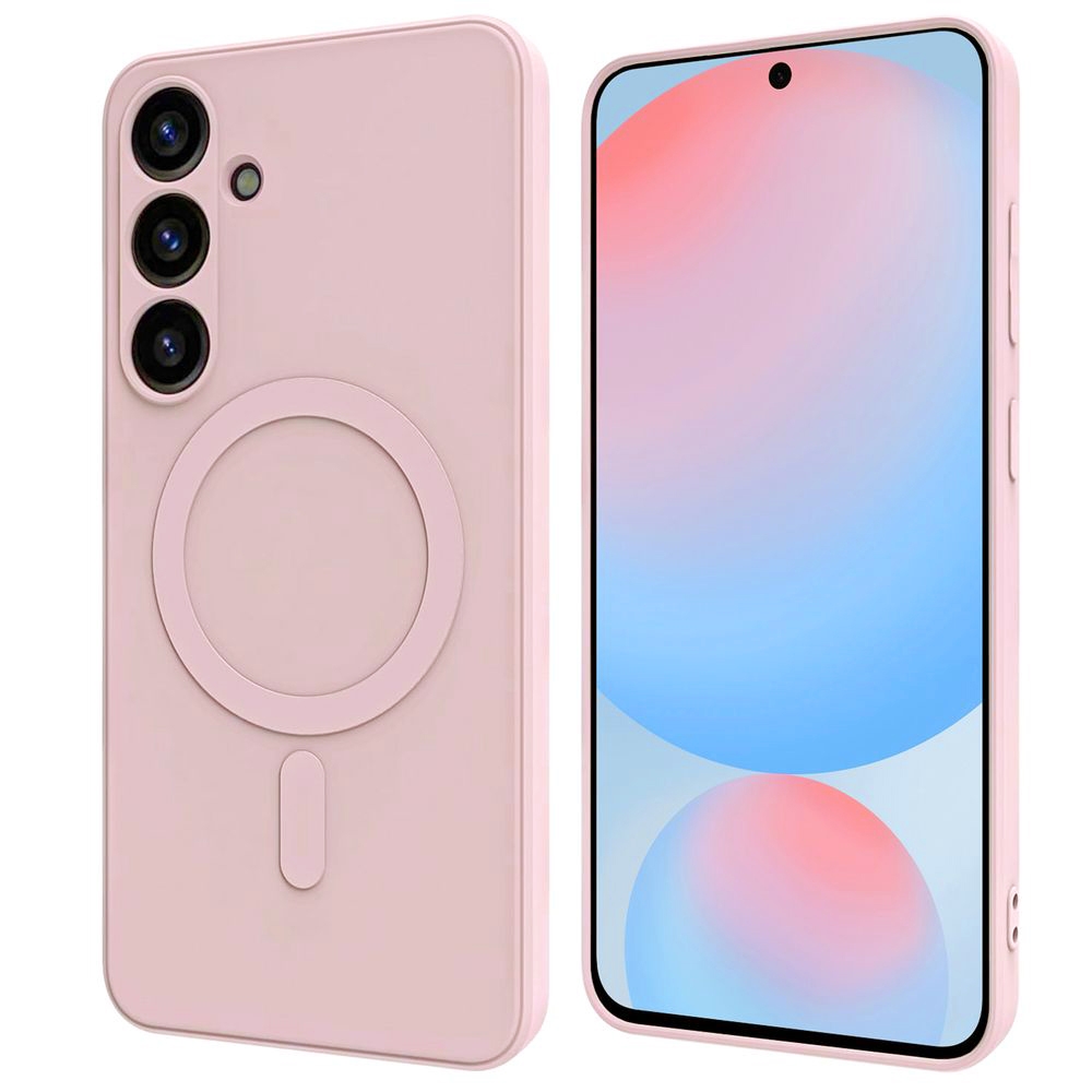 Etui Matt Silicone Case z MagSafe | Pudrowy Róż do Samsung Galaxy S24 FE
