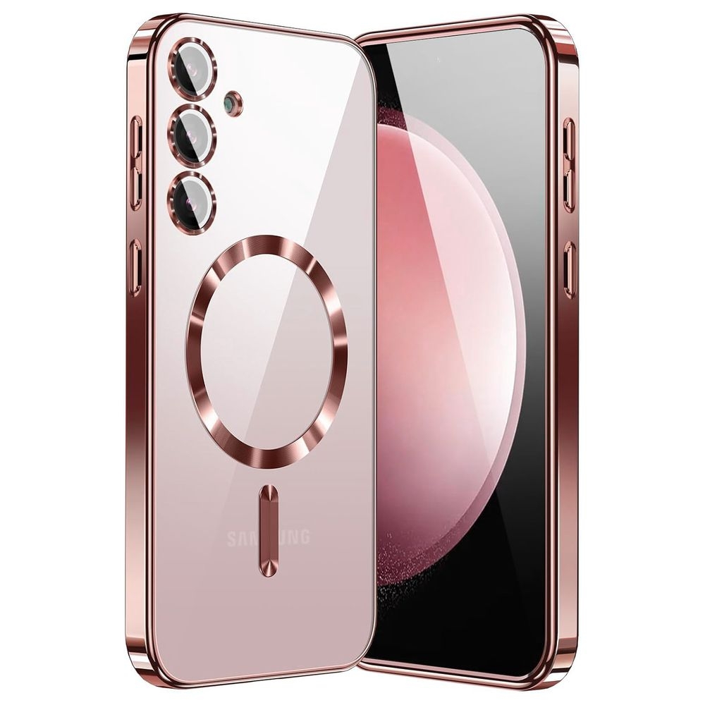 Etui Clear Plating Case z MagSafe | Rose do Samsung Galaxy S24 FE