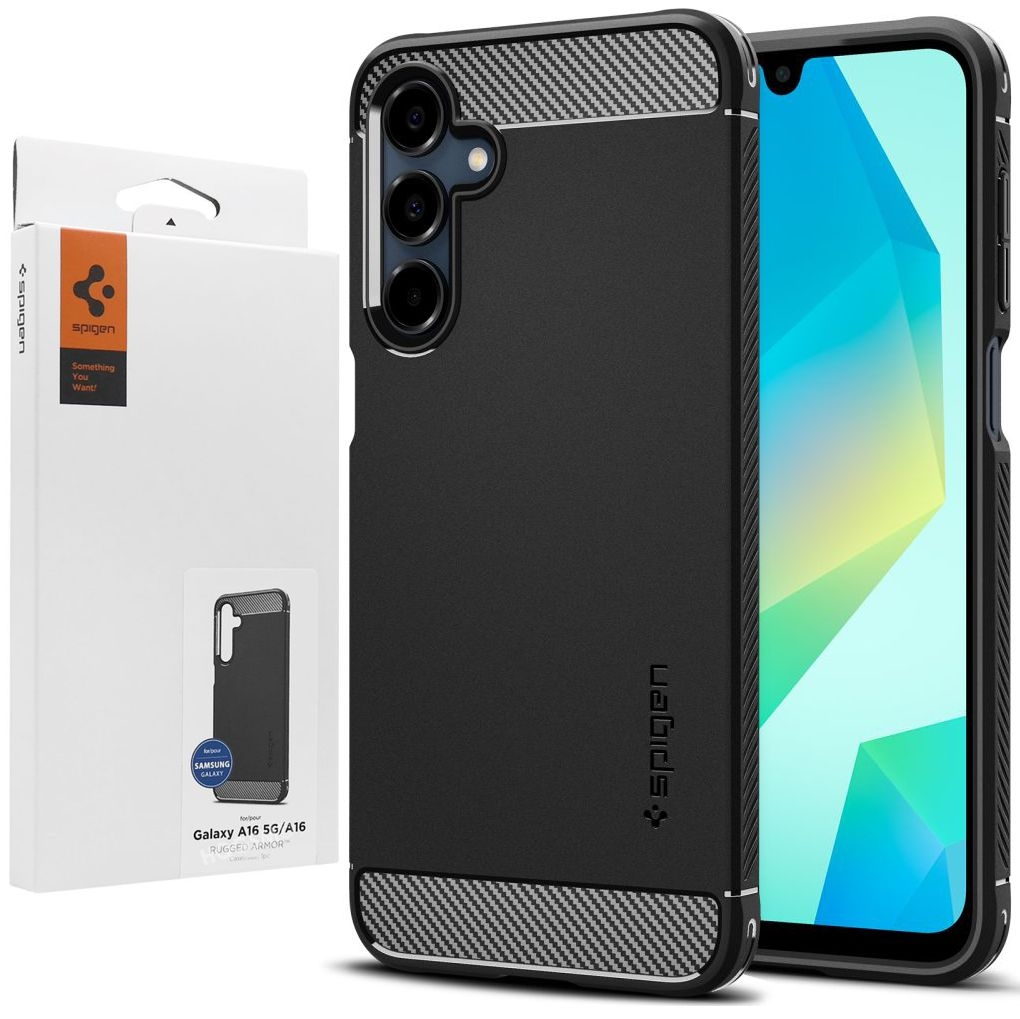 Etui SPIGEN Rugged Armor | Black do Samsung Galaxy A16 / 5G