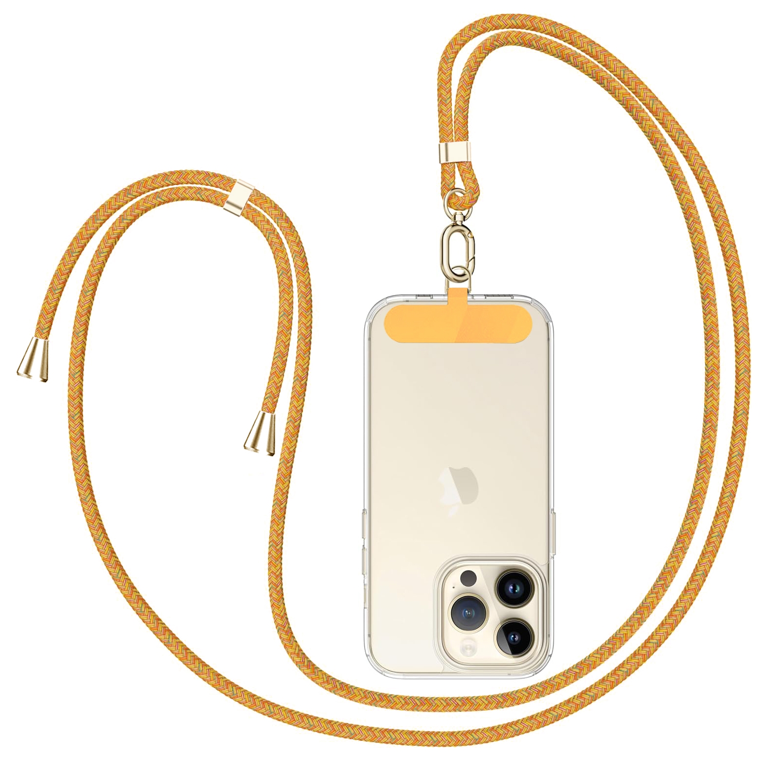 Zawieszka SWING 8mm | Regulowana Smyczka Sznurek na Szyję Ramię do Telefonu pod Etui | Pomarańczowa