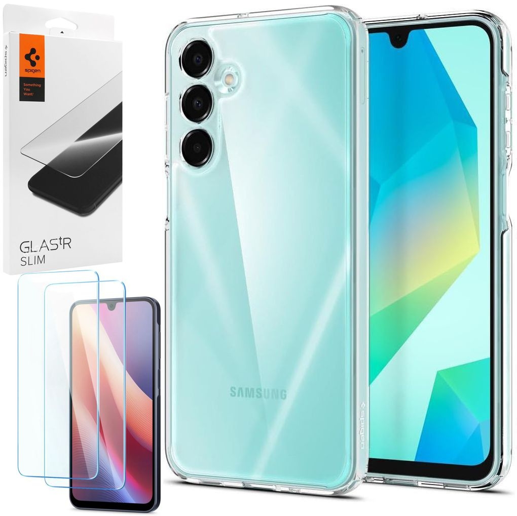 Etui SPIGEN Ultra Hybrid | Crystal Clear + 2x SZKŁO Spigen do Samsung Galaxy A16 / 5G