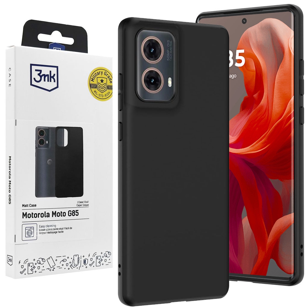 Cienkie Etui 3mk Matt Case | Black do Motorola Moto G85 5G
