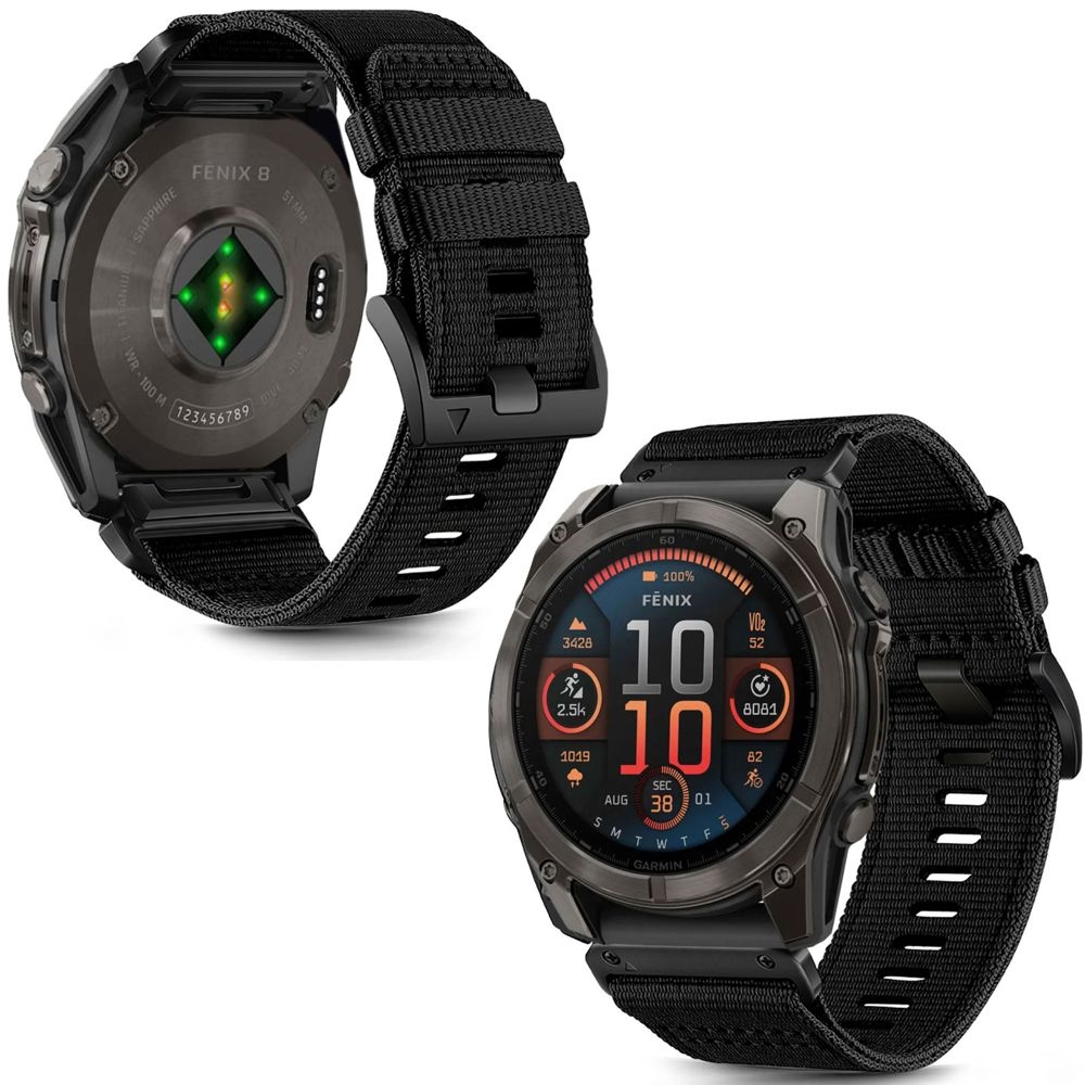 Pasek Sportowy NYLON | 26mm | Black do Garmin Fenix 8 51mm /7X/6X Pro/6X/5X