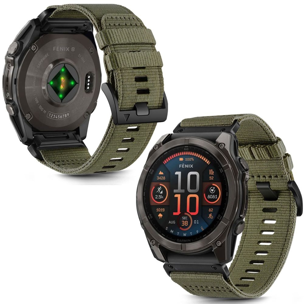 Pasek Sportowy NYLON | 26mm | Green do Garmin Fenix 8 51mm /7X/6X Pro/6X/5X