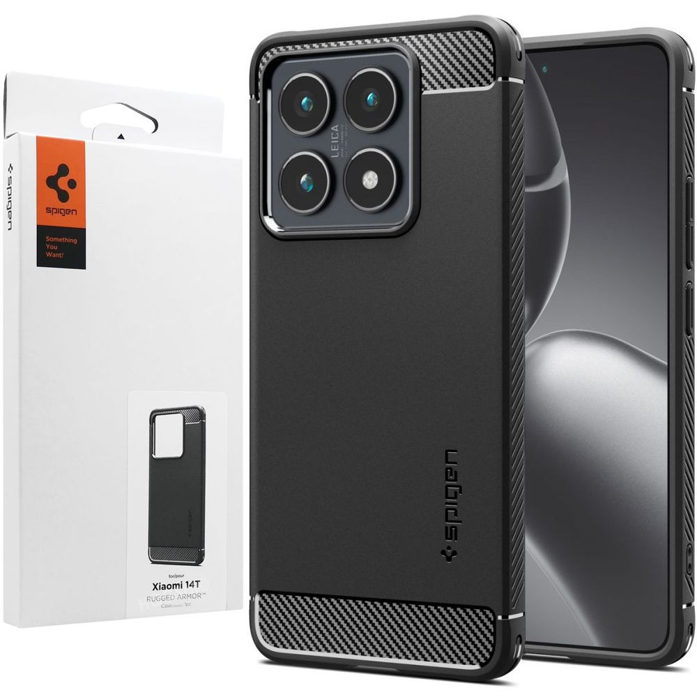 Etui SPIGEN Rugged Armor | Black do Xiaomi 14T |