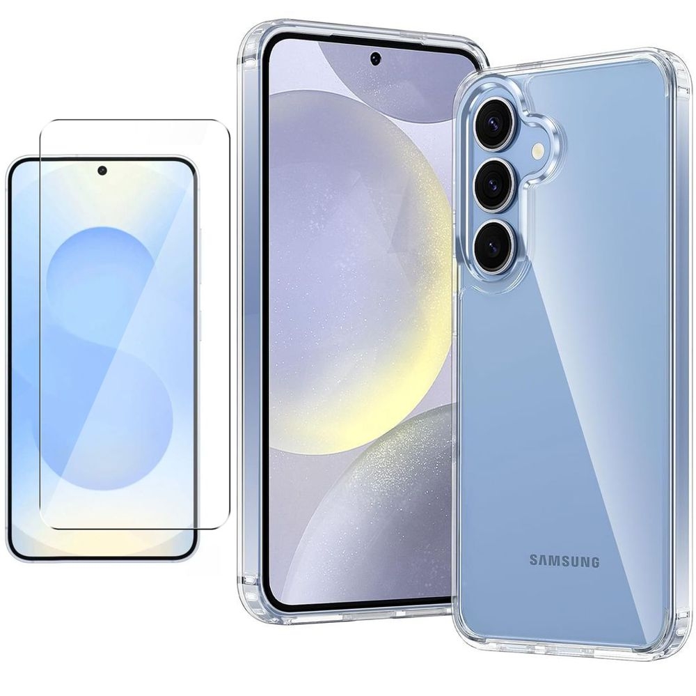 Etui Hybrydowe Clear Case | Crystal + SZKŁO do Samsung Galaxy S25 |
