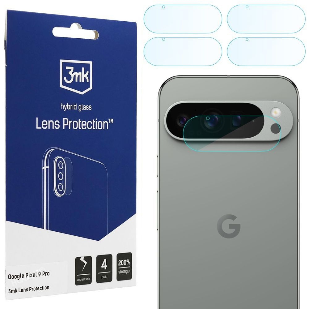 4x 3mk Lens Protection | Szkło Hybrydowe na Obiektyw Aparat do Google Pixel 9 Pro