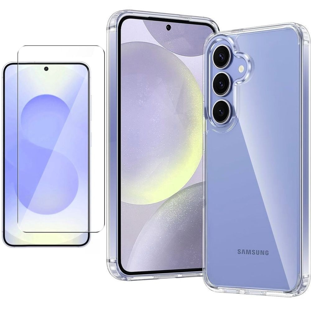 Etui Hybrydowe Clear Case | Crystal + SZKŁO do Samsung Galaxy S25+ Plus