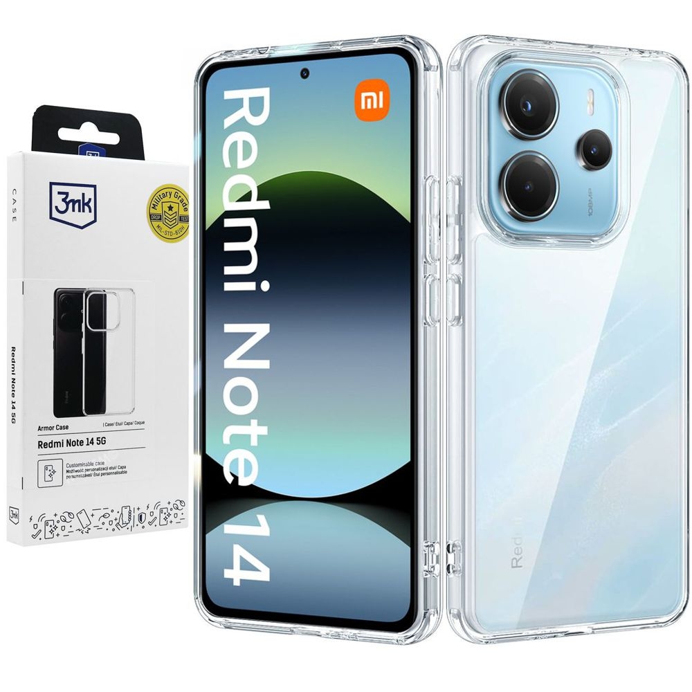 Pancerne Etui 3mk Armor Case | Clear do Xiaomi Redmi Note 14 5G