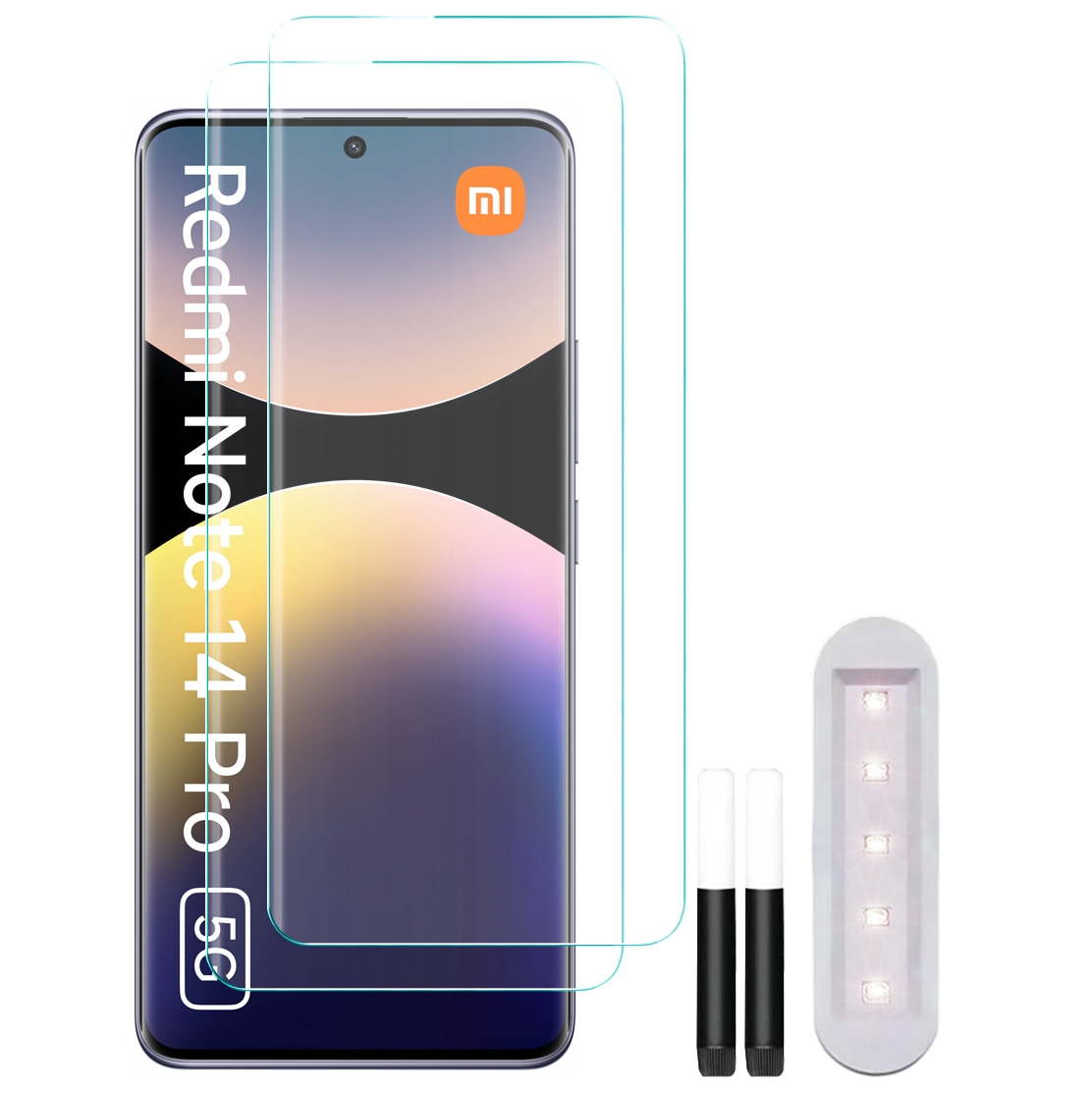 2x Hartowane Szkło UV | Cały Ekran do Xiaomi Redmi Note 14 Pro 5G