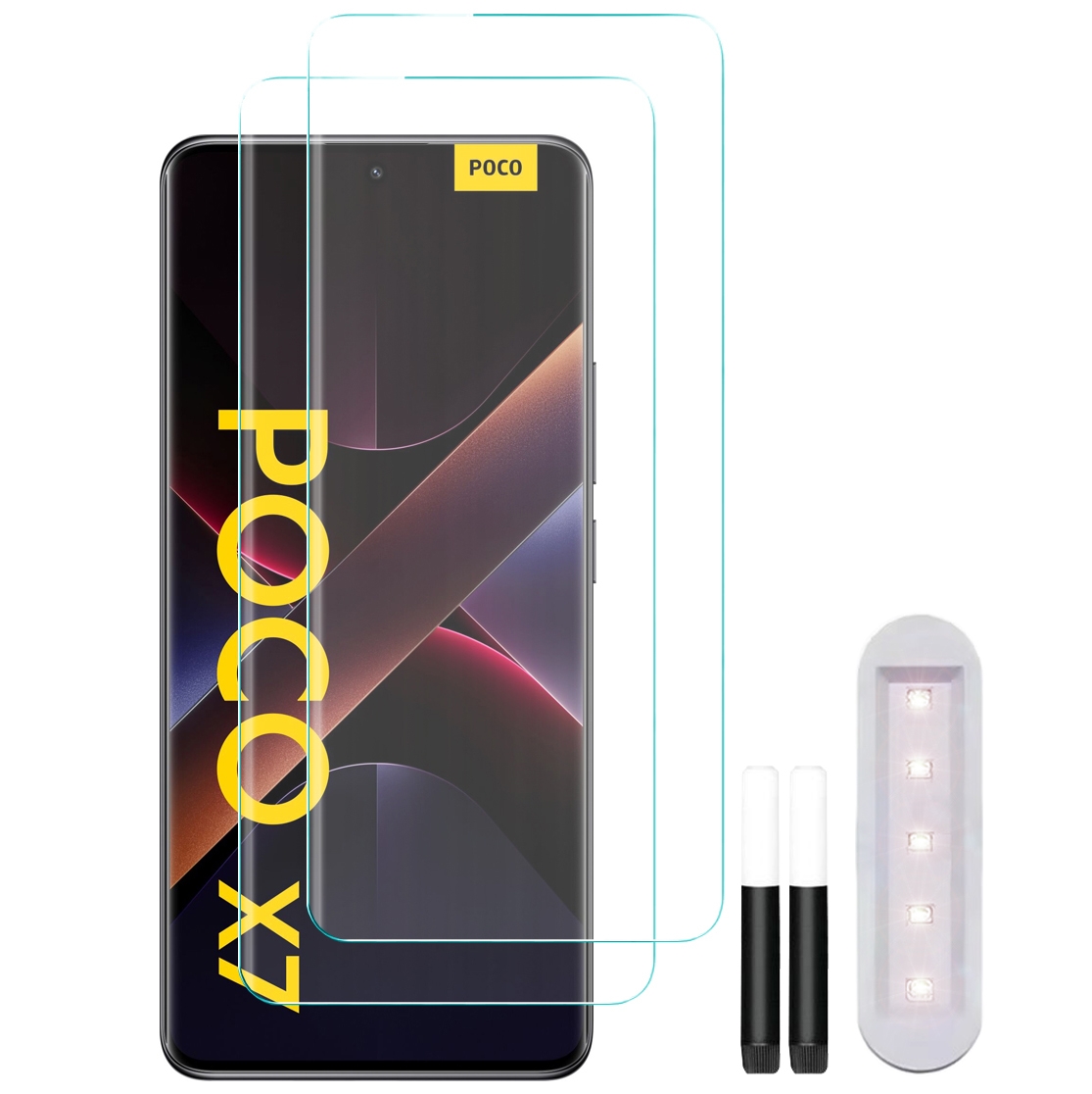 2x Hartowane Szkło UV | Cały Ekran do Xiaomi POCO X7