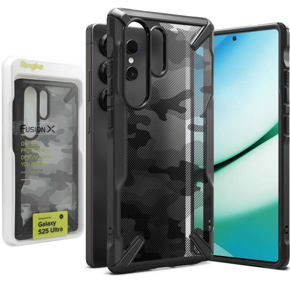 Etui RINGKE Fusion X | Camo Black do Samsung Galaxy S25 Ultra