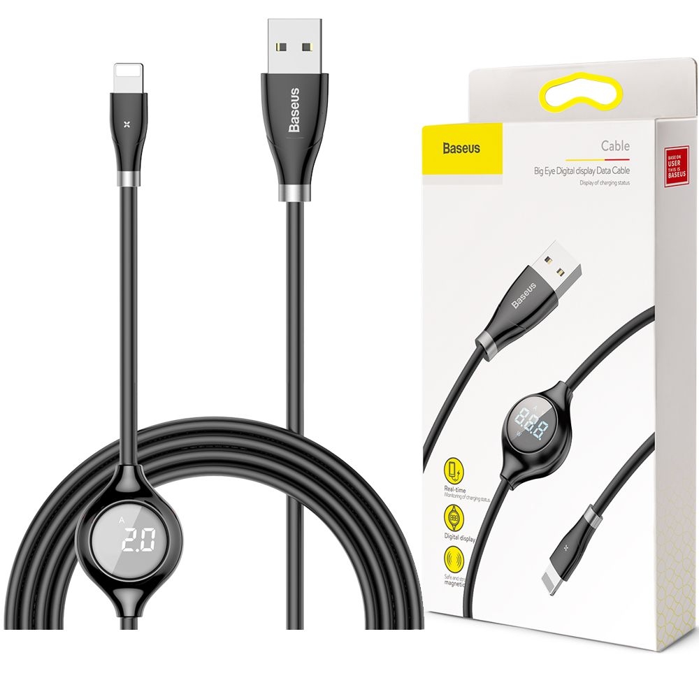 Baseus Big Eye | Kabel Apple Lightning z Wyświetlaczem LED