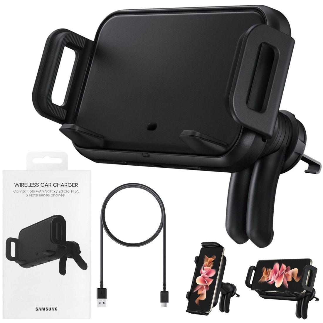 Samsung | Oryginalny Automatyczny Uchwyt Indukcyjny do Kratki 9W + Kabel USB-C