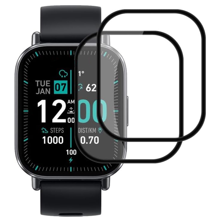 2x Szkło Hybrydowe | FULL COVER | Czarne do Xiaomi Redmi Watch 5 Active